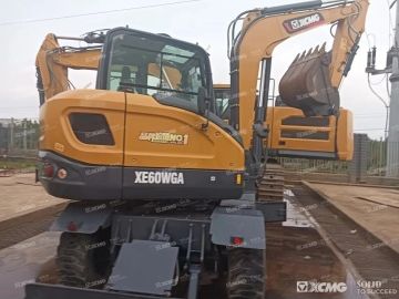 Hydraulic Wheel Excavator XCMG Used Excavator XE60WA